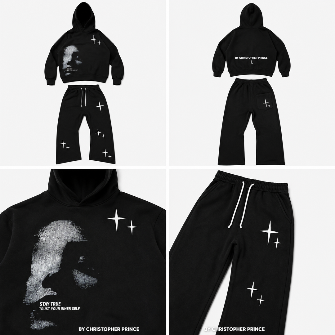 Most High Black Jogger Set