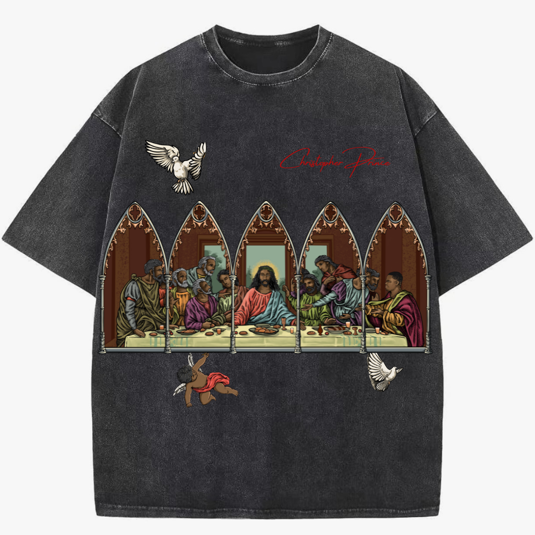 Last Supper T-Shirt (Acid Black)