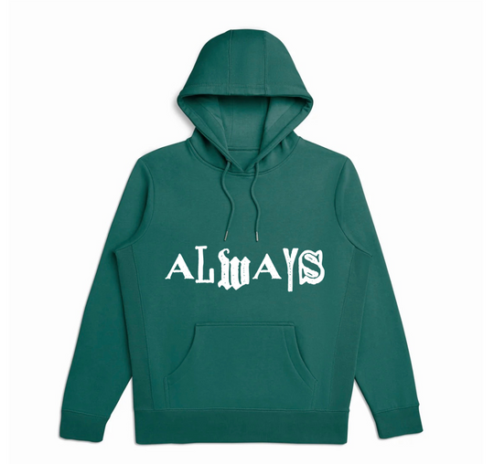 ALWAYS SUPPORT YOUR FRIENDS HOODIE (EVERGREEN/WHITE)