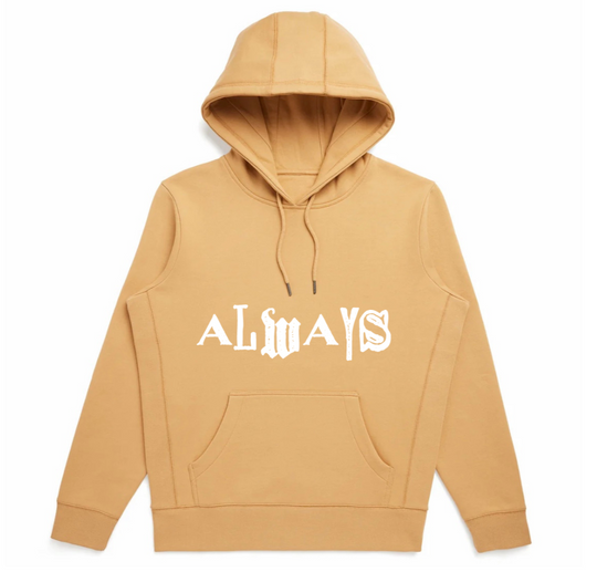 ALWAYS SUPPORT YOUR FRIENDS HOODIE (CAMEL/WHITE)